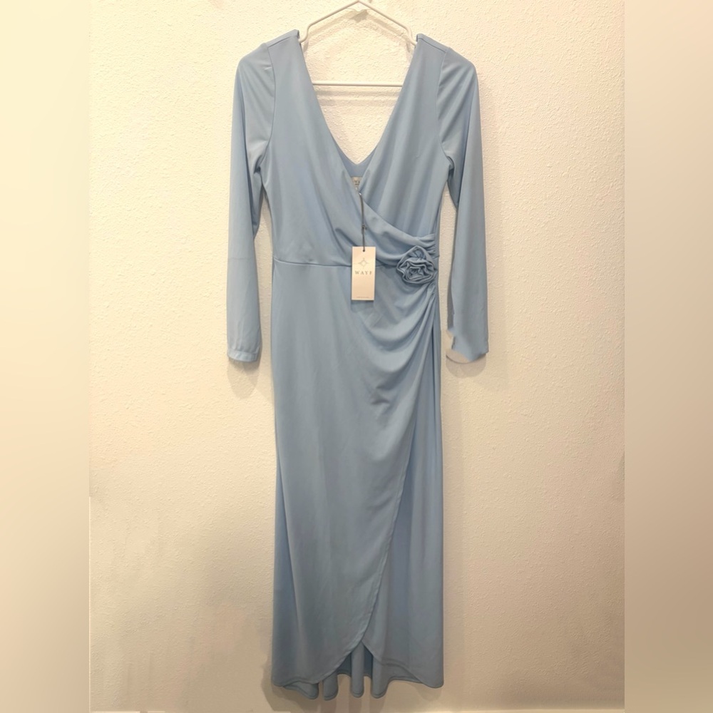 Blue Long Sleeve Dress